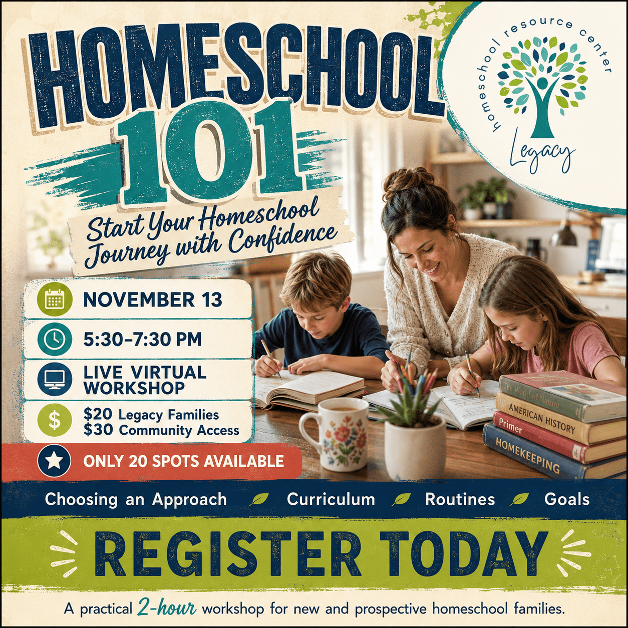 homeschool 101 workshop